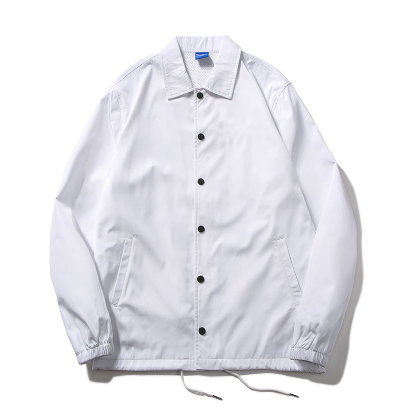 Coach jacket wholesale men's and women's custom sports jacket diy printing picture Hip Hop couple wear LOGO class clothes - Image 4