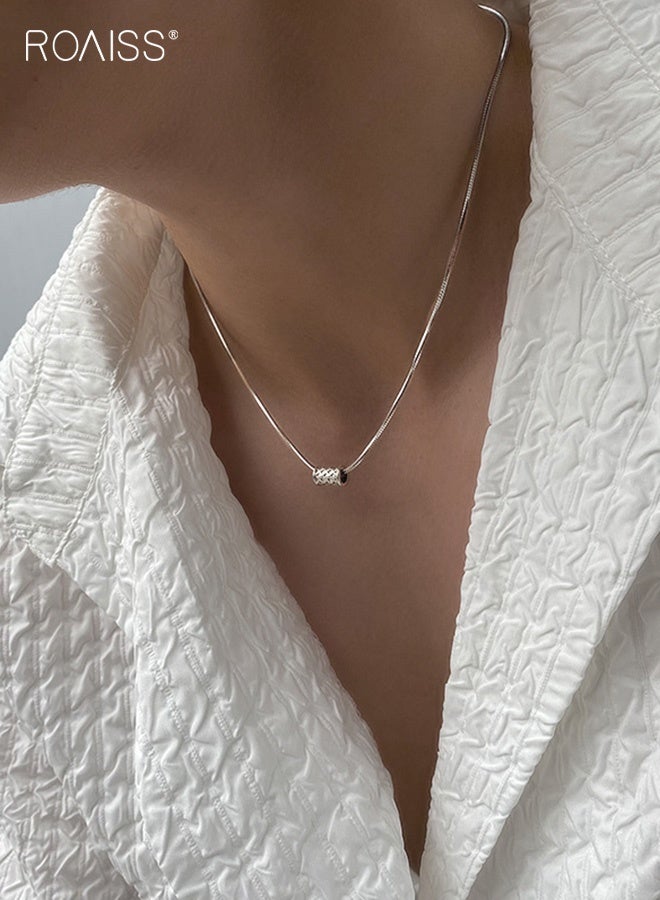 roaiss Net Pendant Necklace for Men Unisex Titanium Steel Snake Chain Trendy Casual Pendant Jewelry Accessory Mens 55cm Length Hypoallergenic Couples Matching Gift - Image 2