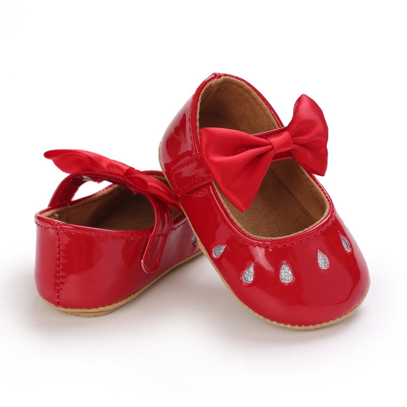 Baby Shoes Spring Breathable 0-1 Year Old Female Baby Shoes Hook And Loop Soft Rubber Soles Toddler Shoes A Generation Of Hair - Image 1