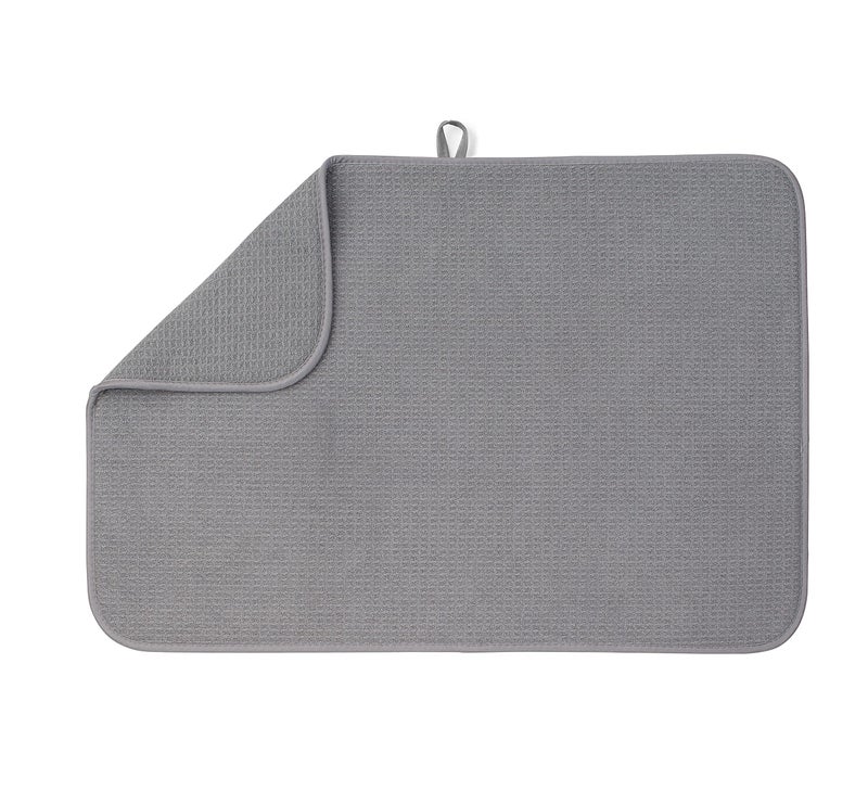Bellemain XXL Dish Mat 24" x 17" ( LARGEST MAT ) Microfiber Dish Drying Mat , Super absorbent ( Gray ) - Image 1
