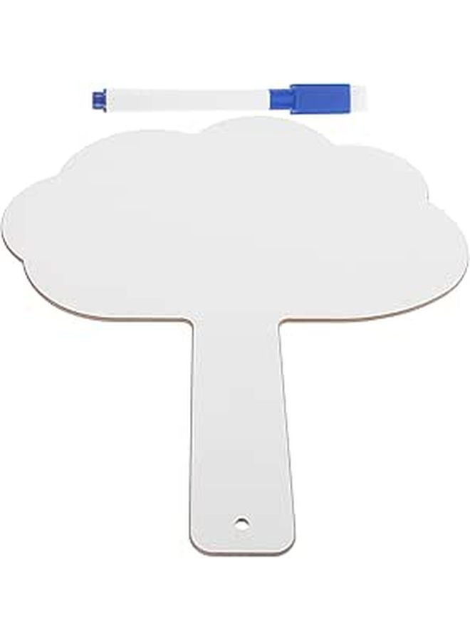 Double Sided Wooden Dry Erase Paddles Handheld Answer Boards Portable Writing Drawing - Image 1