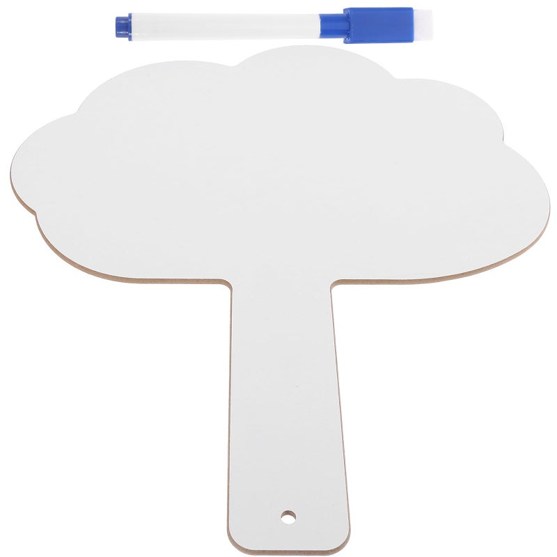 Double Sided Wooden Dry Erase Paddles Handheld Answer Boards Portable Writing Drawing - Image 2
