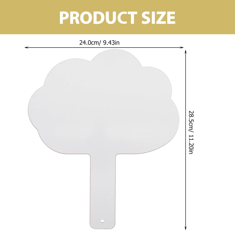 Double Sided Wooden Dry Erase Paddles Handheld Answer Boards Portable Writing Drawing - Image 3