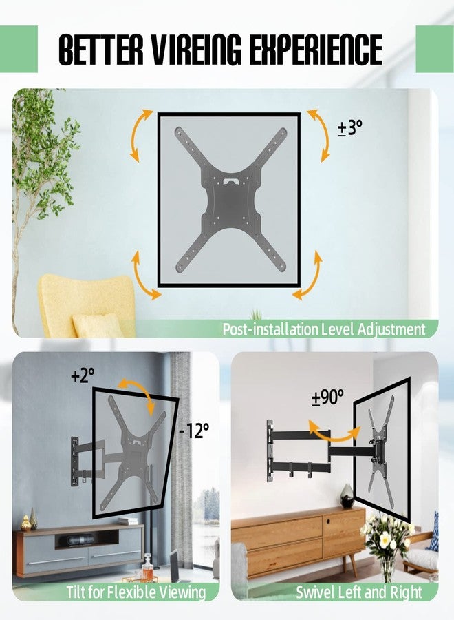 Mount Plus MP-L28-400 Long Arm Full Motion TV Wall Bracket with 28 inch Extension Articulating Arm | Fits Screen Sizes 23 to 55 Inch | VESA 400x400mm Compatible (28" Extension 19" to 55" TV) - Image 3