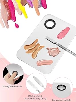LIONVISON Disposable Makeup Applicators Makeup Mixing Palette with Spatula and 262 PCS Disposable Makeup Brush Tools Mascara Wands Lip Brushes Eyeliner Brushes Makeup Hair Clips with Organizer Box - Image 3