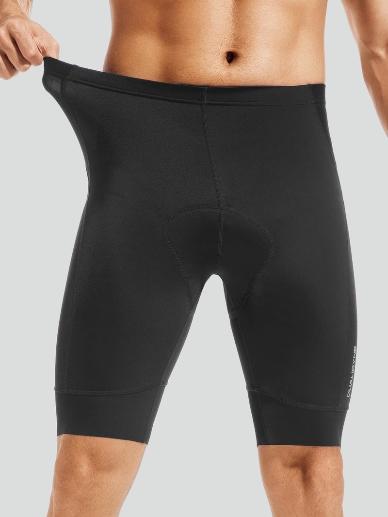 qualidyne Men's Cycling Bike Shorts 3D Padded Bicycle Riding Bike Biking Pants Cycle Shorts Black - Image 3