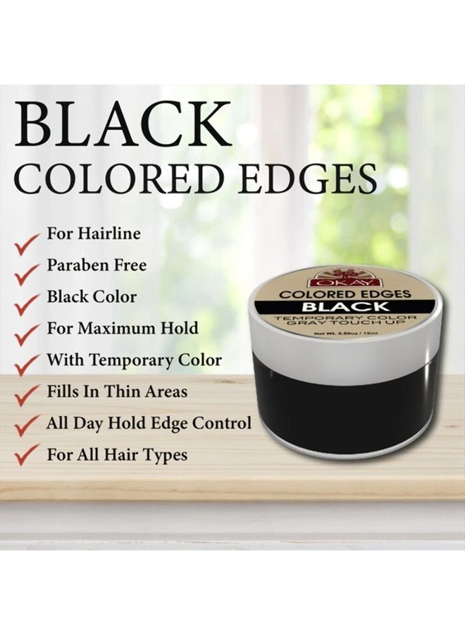OKAY COLORED EDGES BLACK .5oz / 15ml - Image 5