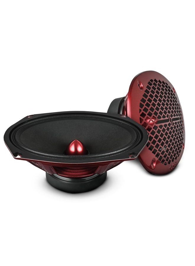 DS18 PRO-X694 BM Loudspeaker - 6x9, Midrange, Red Aluminum Bullet, 400W Max, 200W RMS, 4 Ohms - Premium Quality Audio Door Speakers for Car,Truck and Motorcycle Stereo Sound System (1 Speaker) - Image 5