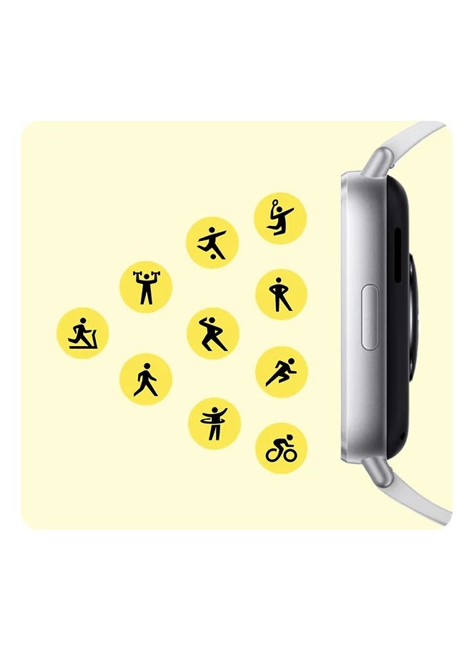 ريبنيو ساعة ذكية Redmi Watch 5  شاشة LCD مقاس 2.0 بوصة عمر بطارية طويل مكالمات عبر البلوتوث تقليل الضوضاء تتبع الصحة مقاومة للماء 5ATM عمر البطارية 18 يومًا اصدار حديث(أبيض) - Image 3