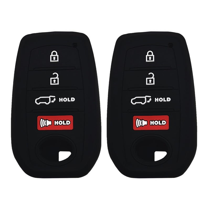 Autobase Key fob Cover for Toyota 2025 Camry 2019-2025 Land Cruiser 2021-2025 Venza Hilux Fortuner 2023-2025 Highlander Tundra Corolla bZ4X Prius 4 Buttons (Black) - Image 5