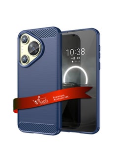 Wtech Soft Silicone Brushed Texture Protective Case Cover For Huawei Pura 70 5G 2024 Navy Blue  - Image 1