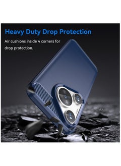 Wtech Soft Silicone Brushed Texture Protective Case Cover For Huawei Pura 70 5G 2024 Navy Blue  - Image 3