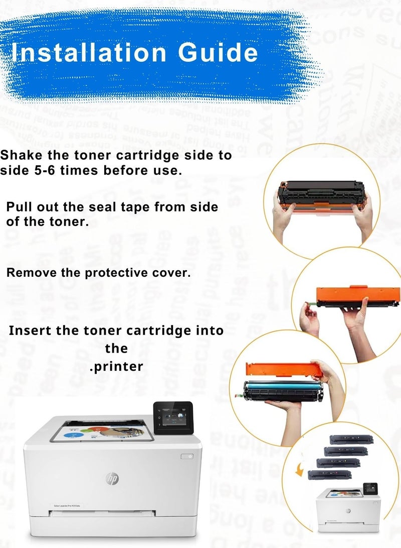 207A Toner Set (W2210A, W2211A, W2212A, W2213A) - Black, Cyan, Yellow, Magenta - Compatible with HP M255 and MFP M283 Printers - Image 5