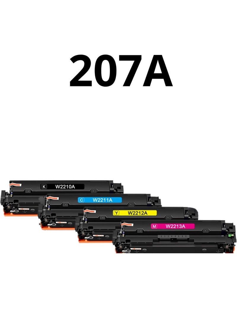 207A Toner Set (W2210A, W2211A, W2212A, W2213A) - Black, Cyan, Yellow, Magenta - Compatible with HP M255 and MFP M283 Printers - Image 1