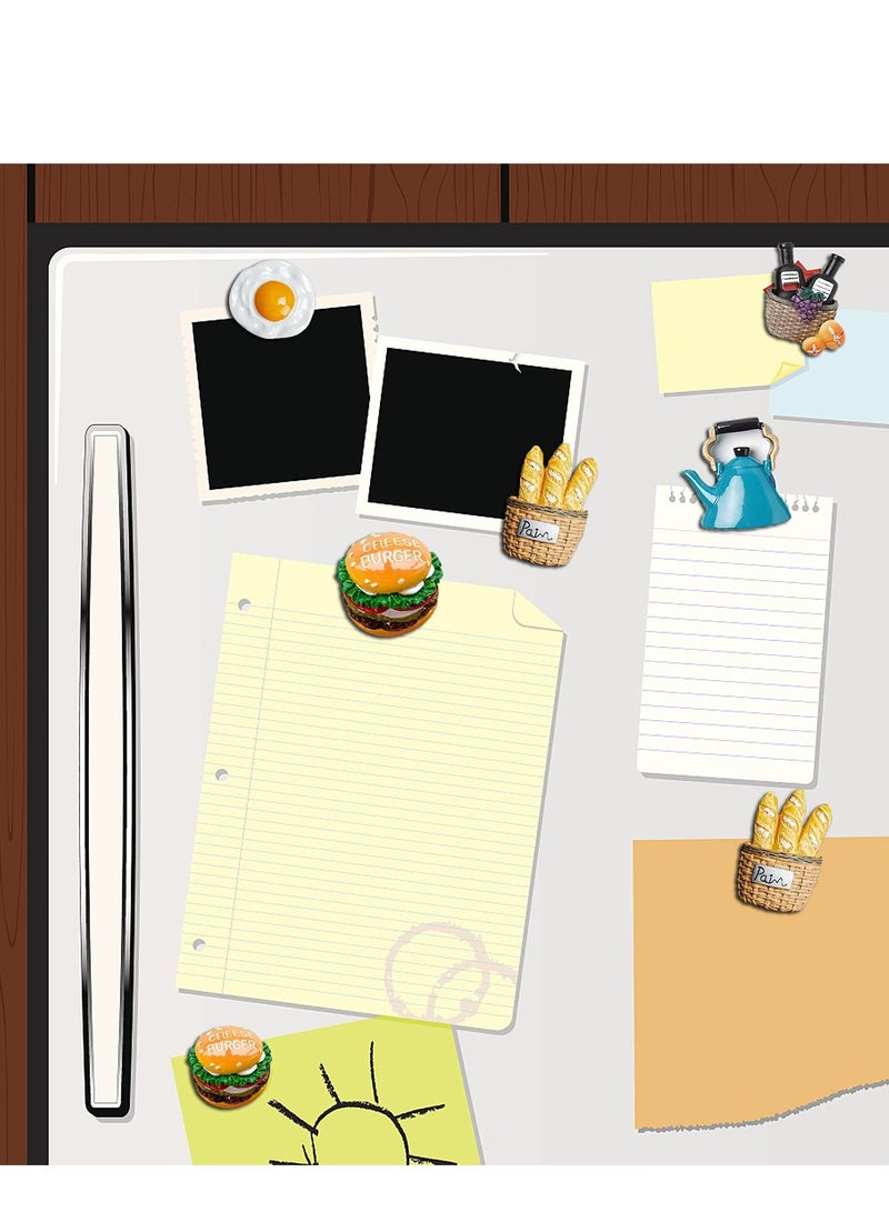 SOLARAE Refrigerator Magnets, Fun 3d Refrigerator Magnet Decoration Simulated Food Ornaments Message Stickers for Refrigerators, Whiteboards, Maps, Calendars, and Other Magnetic Items (5 Pieces) - Image 3