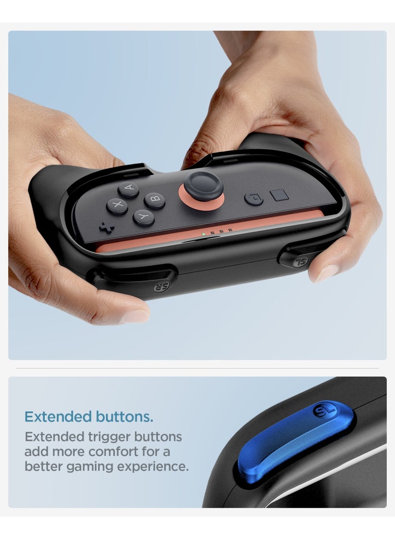 Spigen قبضة JoyCon لجهاز نينتندو سويتش 2 (2025) غطاء وحدة التحكم NS100 Joy Cons [عبوة 2] تحويل Joy-Con إلى وحدة تحكم بحجم كامل - Image 5