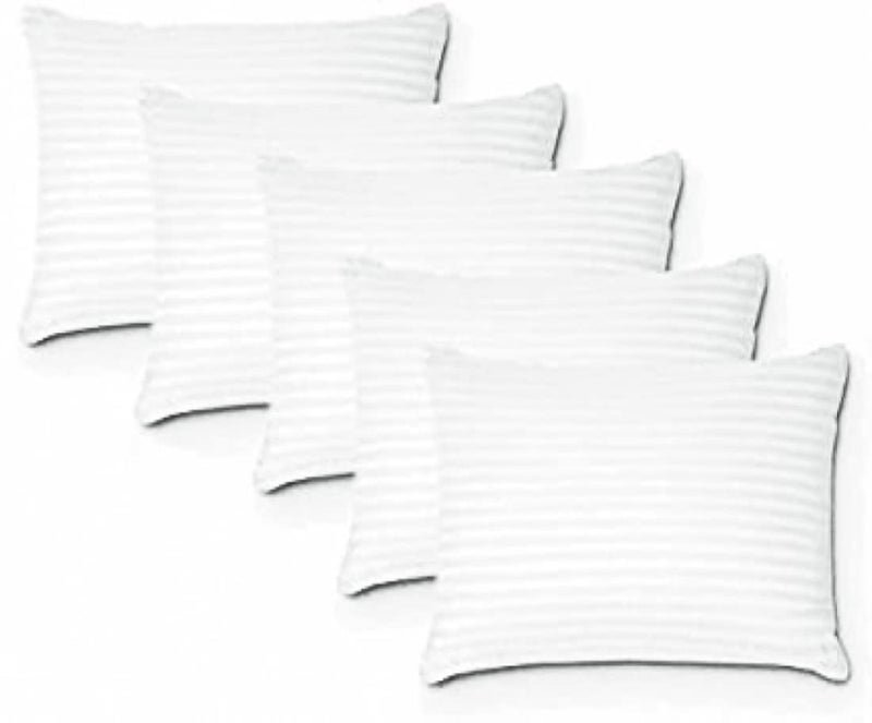 GUFFAW Microfiber Satin Striped Sleeping Pillows for Bedroom/Hotel Quality (17X25 INCHES, 5) - Image 1