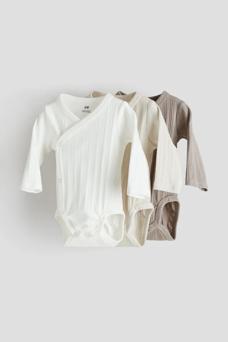 اتش اند ام 3-Pack Wrapover Bodysuits