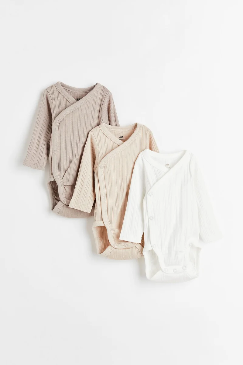 اتش اند ام 3-Pack Wrapover Bodysuits