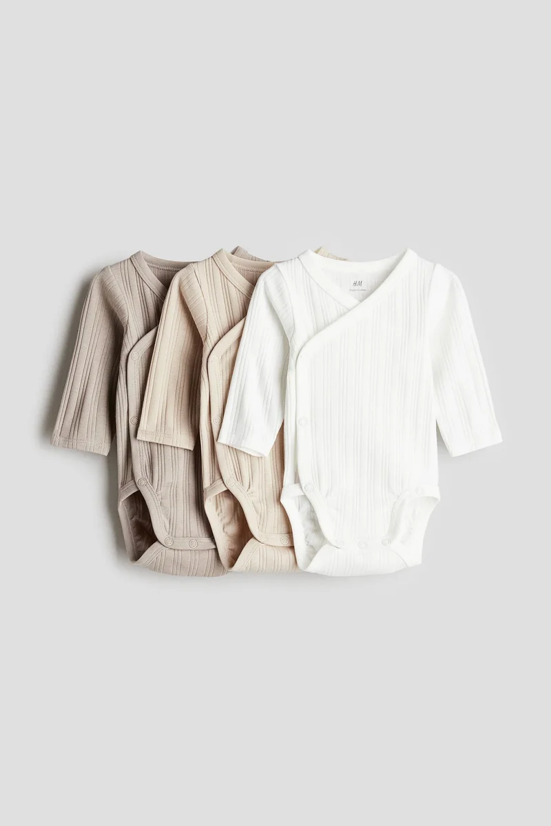 اتش اند ام 3-Pack Wrapover Bodysuits