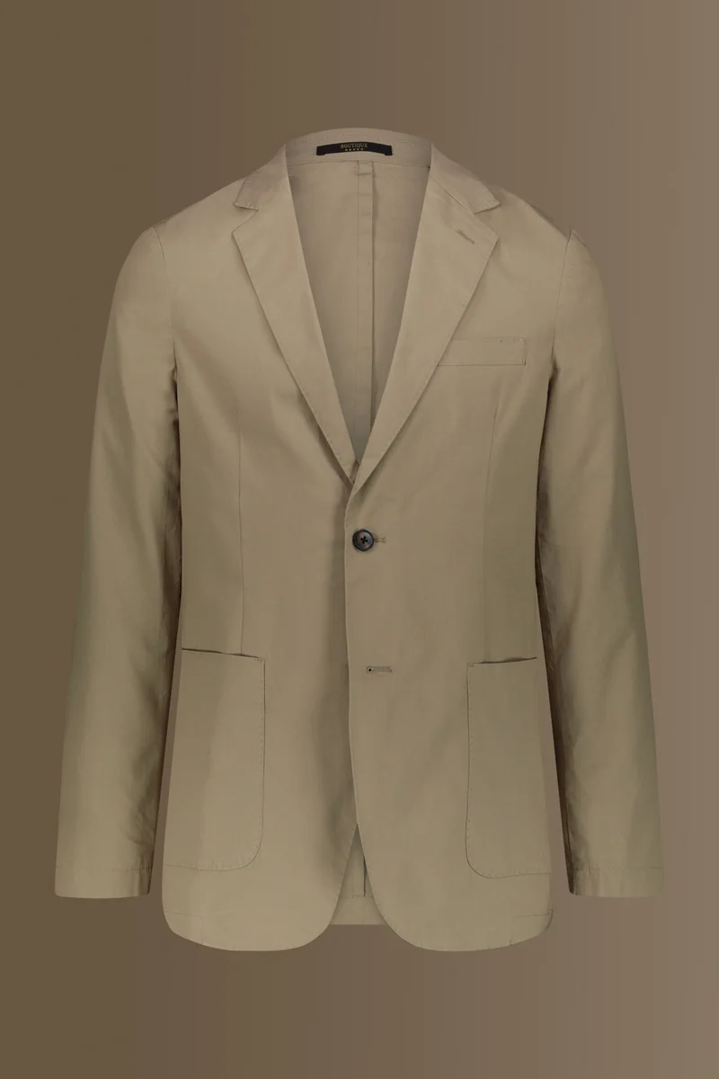 Single breasted jacket patch pocket - Beige