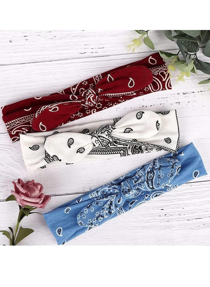 إسكدنيا 6 قطعة من القبعات المرنة مع الشارة المقوى بالنسيج الباندانا والأذنان مثل الأرنب والحدائق النسائية والفتيات - Image 4