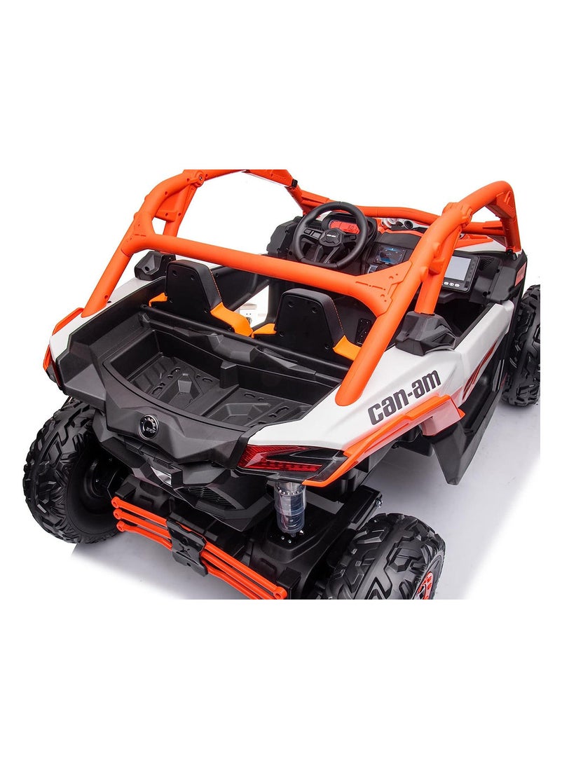 Lovely Baby Lovely Baby Kids Battery Operated Powered Riding On Jeep LB 1000EL with Remote Control Electric Ride on Car & LED Lights Music Player Orange  - Image 4