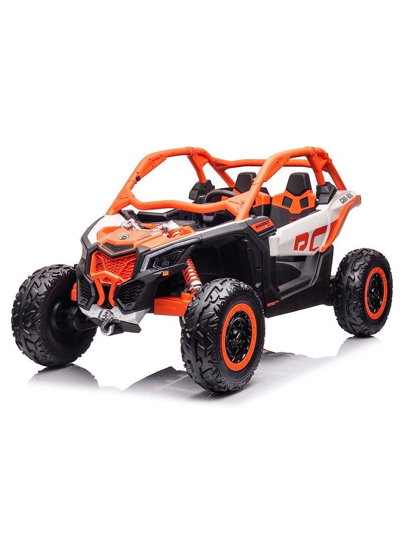 Lovely Baby Lovely Baby Kids Battery Operated Powered Riding On Jeep LB 1000EL with Remote Control Electric Ride on Car & LED Lights Music Player Orange  - Image 1