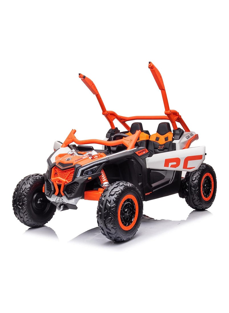 Lovely Baby Lovely Baby Kids Battery Operated Powered Riding On Jeep LB 1000EL with Remote Control Electric Ride on Car & LED Lights Music Player Orange  - Image 2