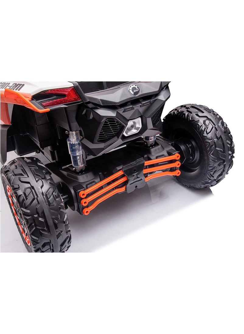 Lovely Baby Lovely Baby Kids Battery Operated Powered Riding On Jeep LB 1000EL with Remote Control Electric Ride on Car & LED Lights Music Player Orange  - Image 3