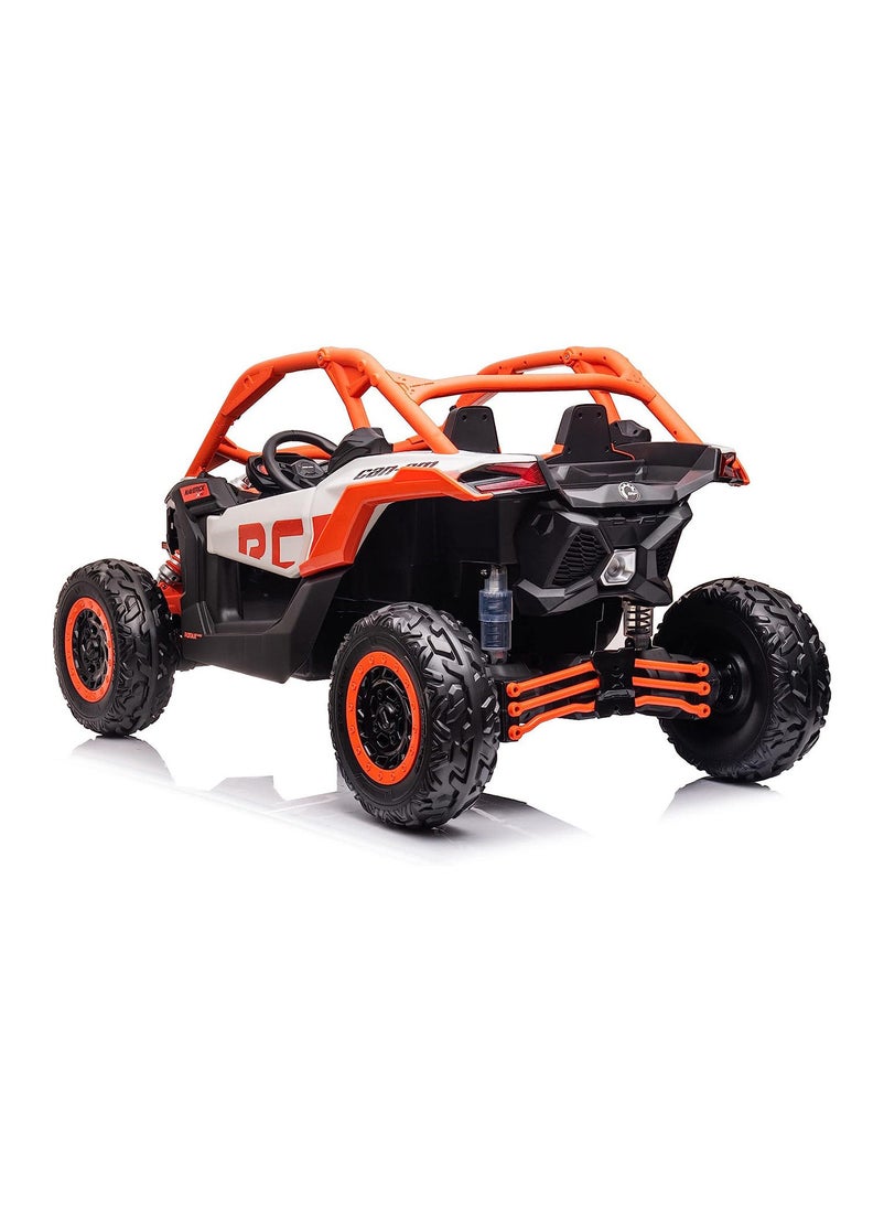 Lovely Baby Lovely Baby Kids Battery Operated Powered Riding On Jeep LB 1000EL with Remote Control Electric Ride on Car & LED Lights Music Player Orange  - Image 5