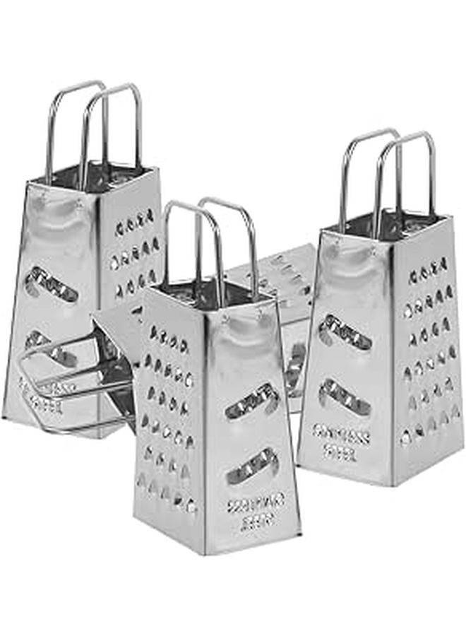 4Pcs Stainless Steel Cheese Grater Multi Function Zester With Dual Line Blades - Image 1