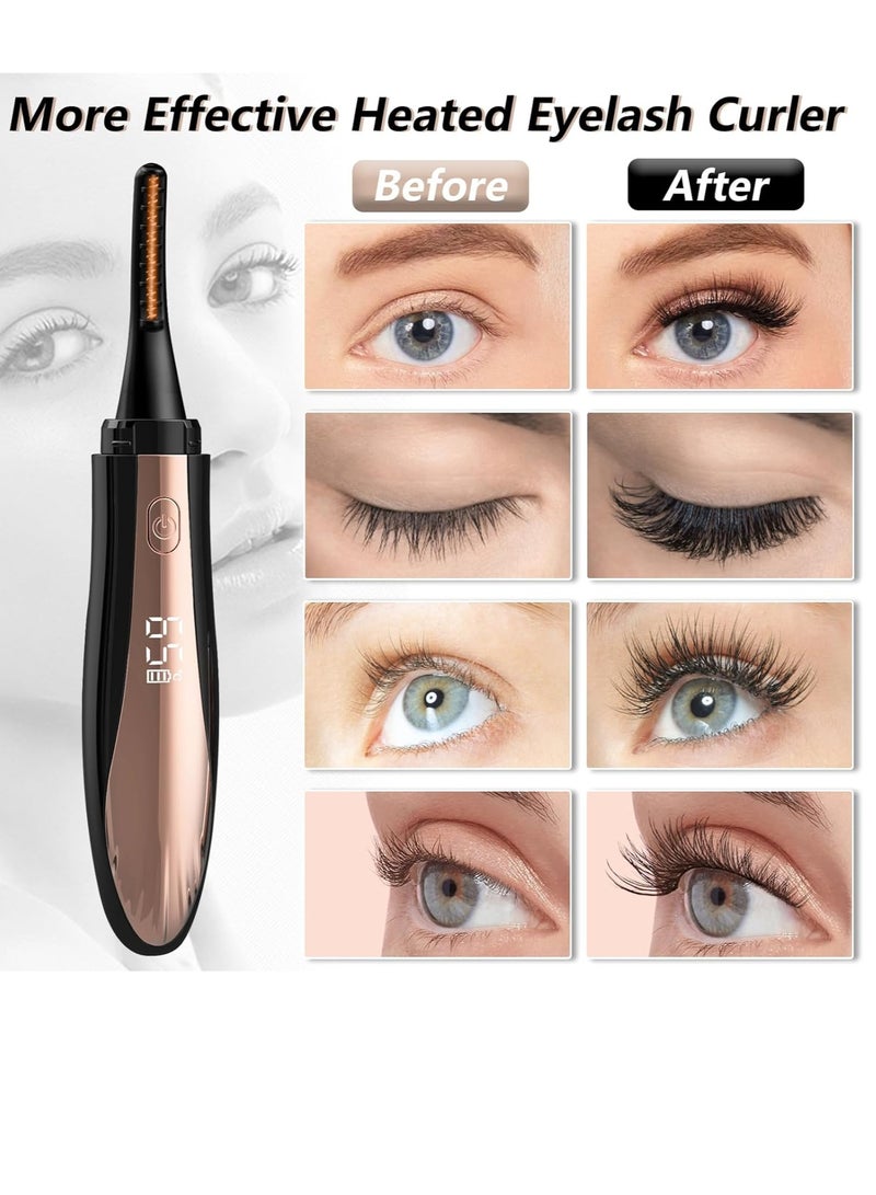 Heated Eyelash Curlers Rechargeable Electric Eyelash Curler Eye lash Curler Lash Lift 4 Temperature Mode Type C Charge, Perfect Gift for Women - Image 3