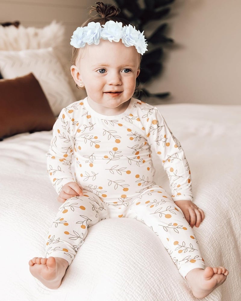 Fmeida Baby Girls Headbands for 4-24M | Soft Flower Crown (Fits 14.96"-18.89" Head) - Image 5