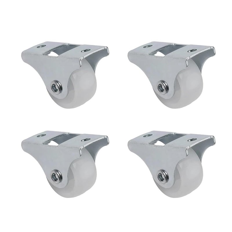 White Plastic Caster Wheels 40pcs 25mm Diameter Furniture Replacement For Table Nightstand - Image 5