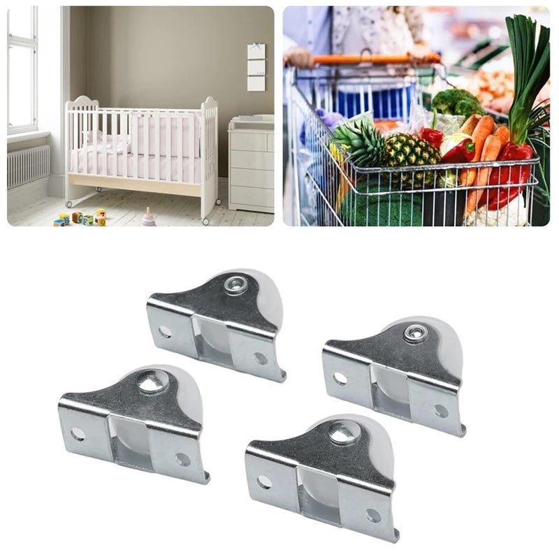 White Plastic Caster Wheels 40pcs 25mm Diameter Furniture Replacement For Table Nightstand - Image 4