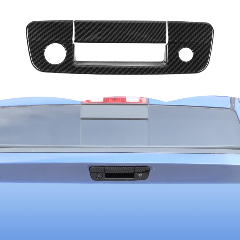RT-TCZ RTTCZ Tailgate Handle Cover Rear Door Handle Cover Trim Decoration Exterior Accessories for Dodge Ram 20092018Carbon Fiber Grain - Image 2