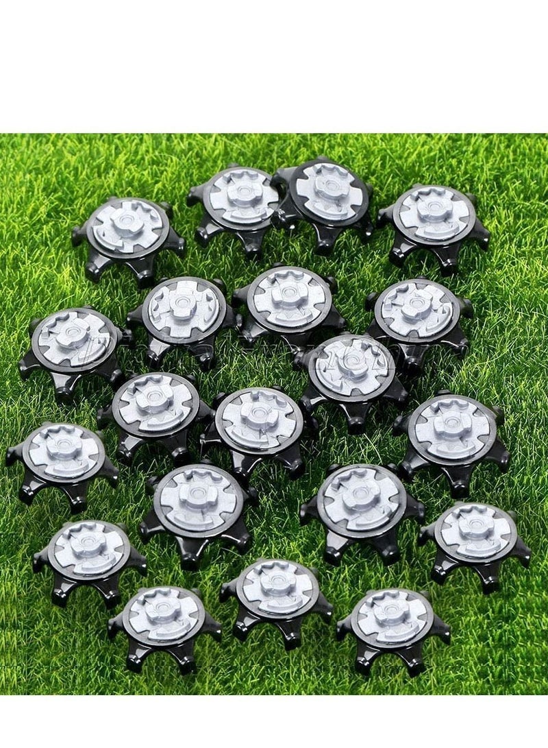 Y&D Studs for Golf Shoes, Anti-Skid, Spike Wrench Two Pin Remover Tool Replacement Aid, Shoe Spikes, Soft Cleats Pins, Fast Twist, Fits Most Models (Black) - Image 3