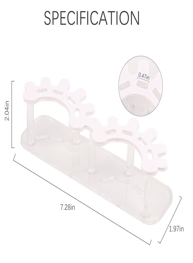 Mekupeu Acrylic 8 Holes Tweezer Holder for Eyelash Extensions Tweezer Stand Display Storage Eyelashes Extension Supplies (White - Image 2