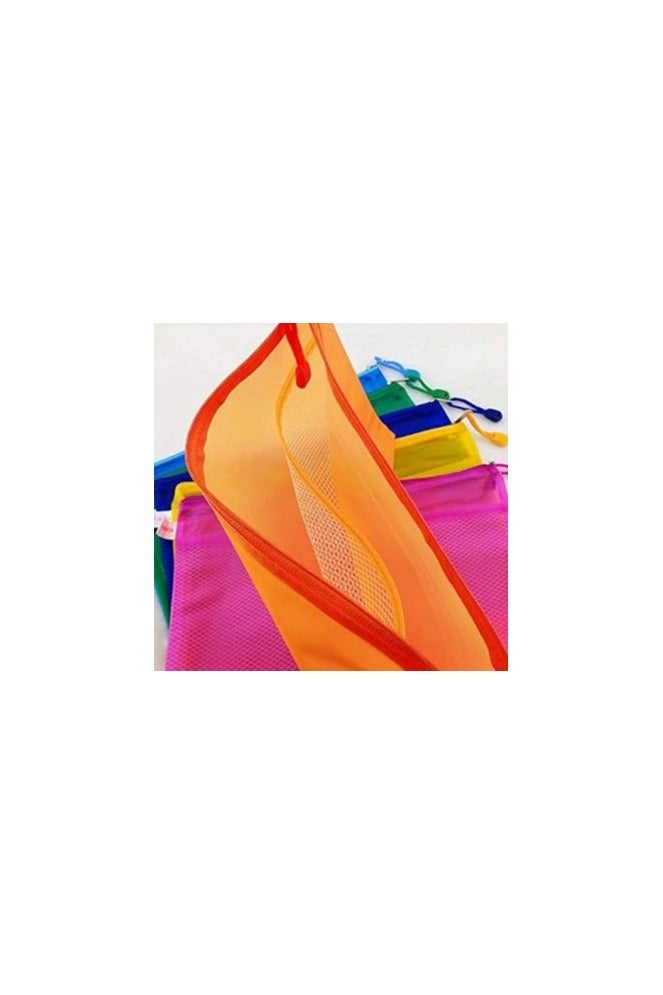 A4 Mesh File Organizer with Waterproof Zipper – Orange - Image 2