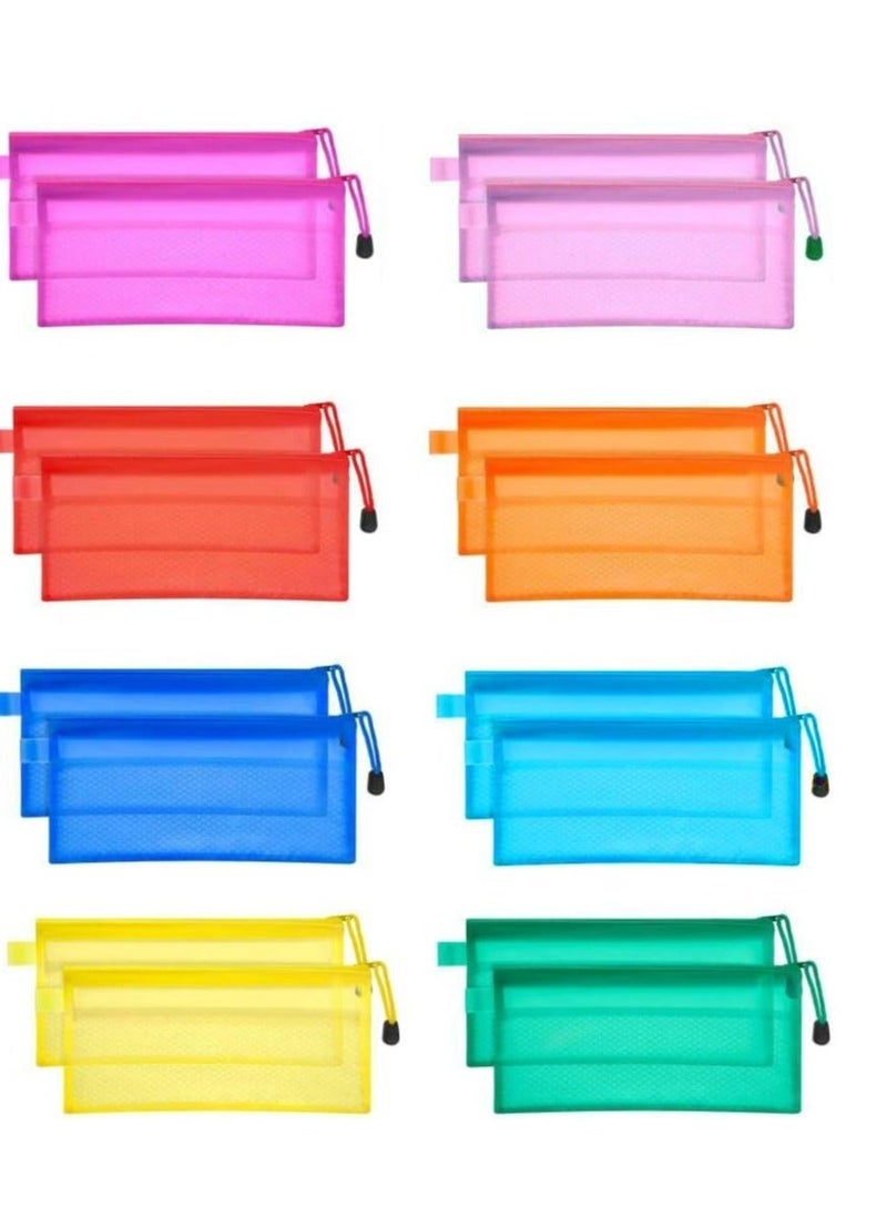 A4 Mesh File Organizer with Waterproof Zipper – Orange - Image 4