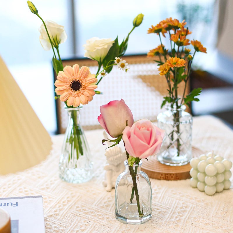 Arme 16Pcs Glass Bud Vase Setï¼ŒSmall Flower Vase for Centerpiecesï¼ŒClear Bud Vases in Bulkï¼Œ Mini Vintage Vase for Rustic Wedding Decorations - Image 4