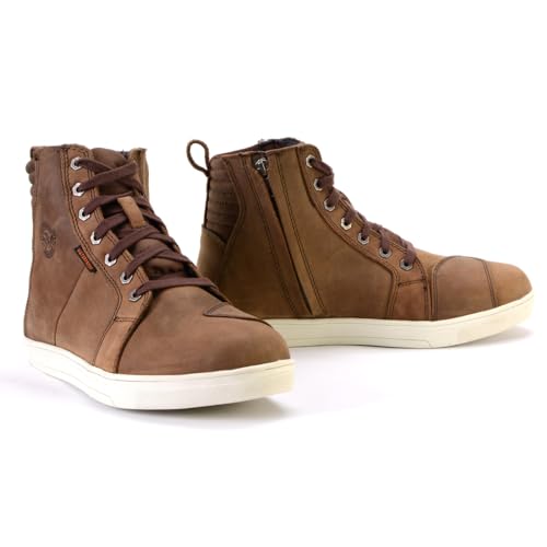 Milwaukee Leather MBM9113 Mens Brown Waterproof Leather Motorcycle Reinforced Riding Shoes wAnkle Support 9 - Image 1