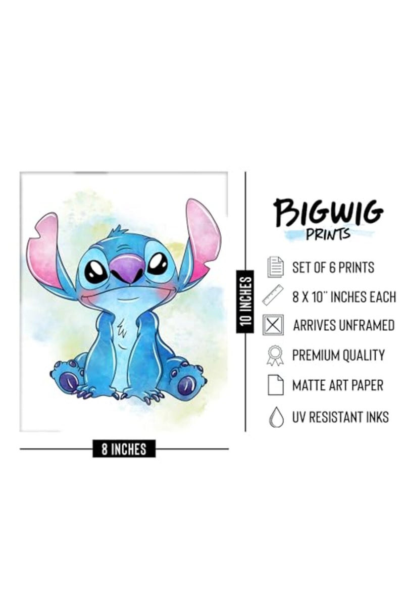 BigWig Prints Lilo and Stitch Poster - Stitch Room Decor, Stitch Bedroom Decor, Stitch Wall Decor, Stitch Room Decor for Girls Bedroom, Stitch Decor for Nursery, Stich Decor - 6 Pack (8x10) Unframed - Image 4