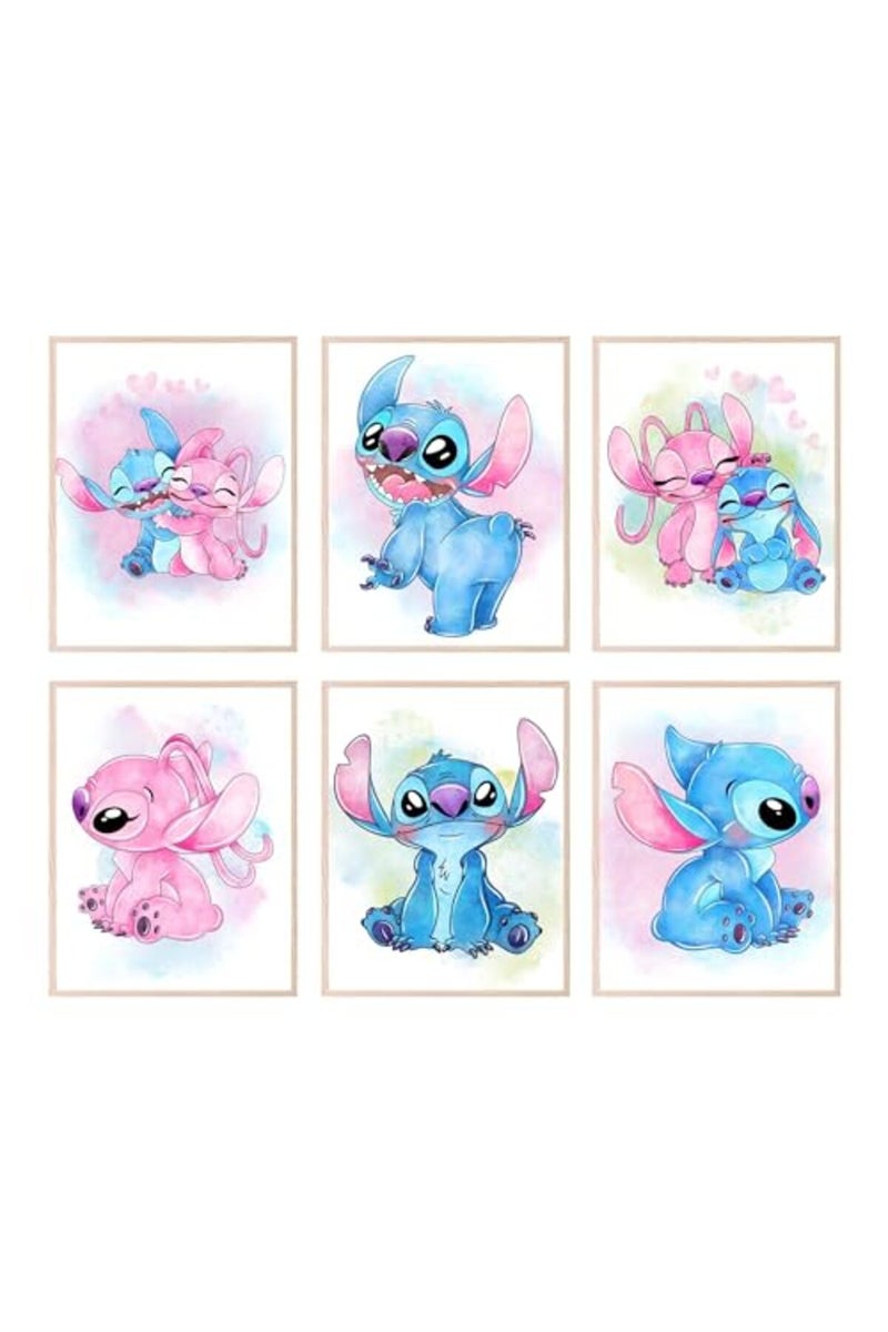 BigWig Prints Lilo and Stitch Poster - Stitch Room Decor, Stitch Bedroom Decor, Stitch Wall Decor, Stitch Room Decor for Girls Bedroom, Stitch Decor for Nursery, Stich Decor - 6 Pack (8x10) Unframed - Image 2