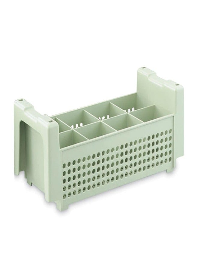 Vollrath 52640 Signature flatware Basket with 8 Compartments without Handles, 7-9/32-Inch, Green