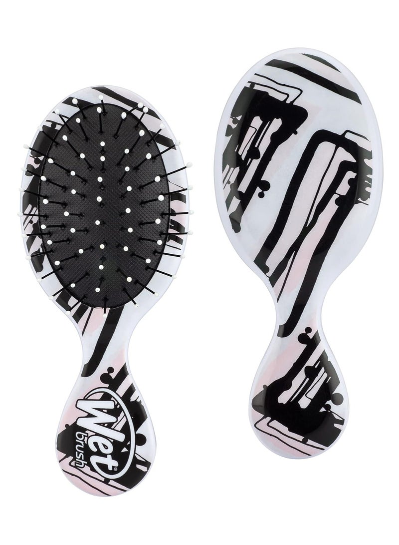 Wet Brush Squirt Detangling Hair Brush, Pink Lines (Watercolor Motif) - Mini Detangler Comb with Ultra-Soft IntelliFlex Bristles Glide Through Tangles with Ease - Pain-Free Hair Accessories - Image 1