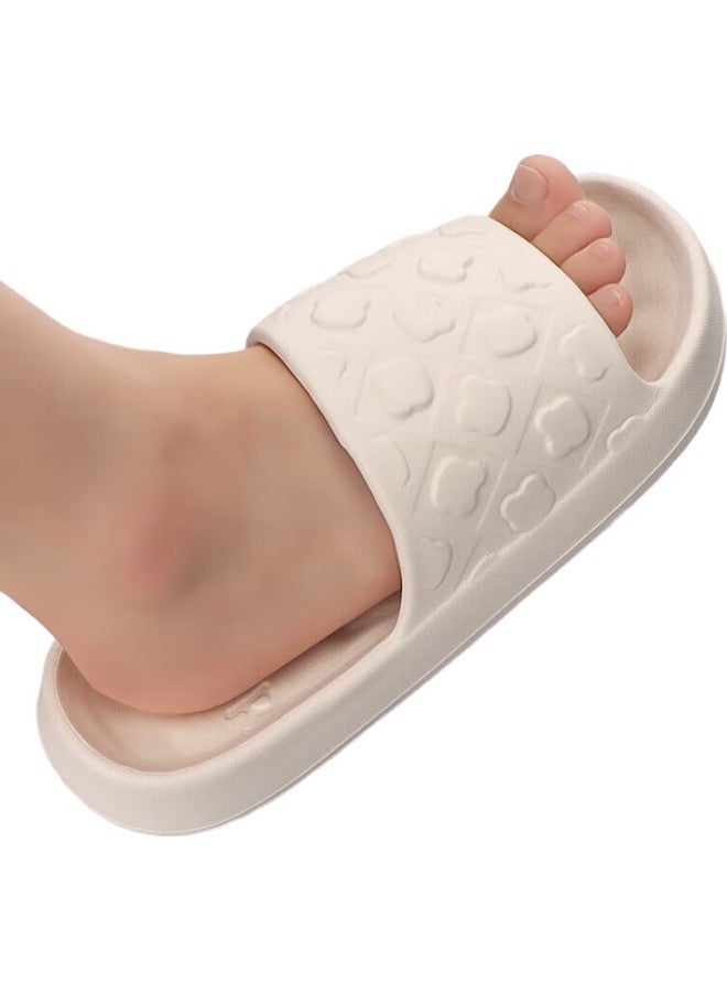 IQGD Slippers Women'S Floor Slippers Soft Bottom Couple Anti-Skid Bathroom Home 2456 Black 40-41 - Image 3