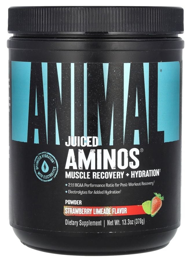 ANIMAL Juiced Aminos® Strawberry Limeade 13.3 oz (378 g) 