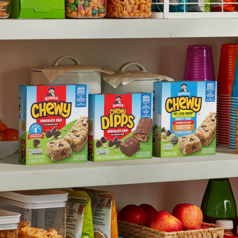 Quaker Chewy Granola Bars, Chewy & Dipps Variety Pack, (58 Bars), Whole Grains, No Artificial Flavors, No Added Colors - Image 4